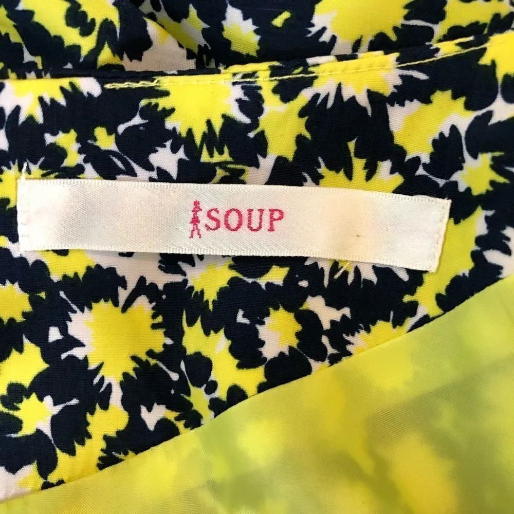 Navy&Yellow Floral Short Sleeve Fit & Flare Dress - Picture 8 of 10